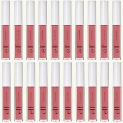 20 Pieces Of e.l.f. Lip Lacquer, Moisturizing, Shiny, Non-Sticky & Long Lasting, Provides Maximum Color & Glides On, Vegan & Cruelty-Free, Wild Rose,