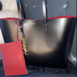 Large YSL Tote Lipstick Noir