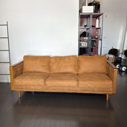 High end brown leather sofa 