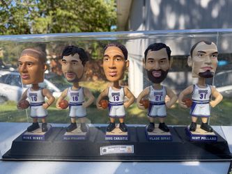 2002 Sacramento Kings Collector's Series Bobblehead Set - Bibby, Stojakovic, Christie, Divac, Pollard