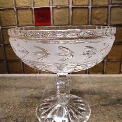 Vintage Crystal Compote Candy Dish