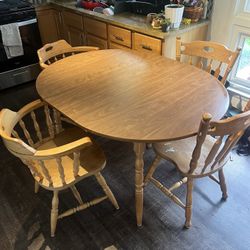 Table With Wood Chairs 