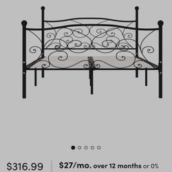  brand new king size swirl black metal bedframe 