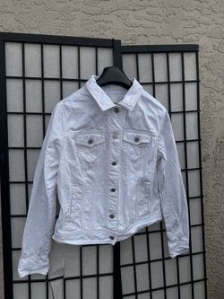 White jean jacket | Worn lightly