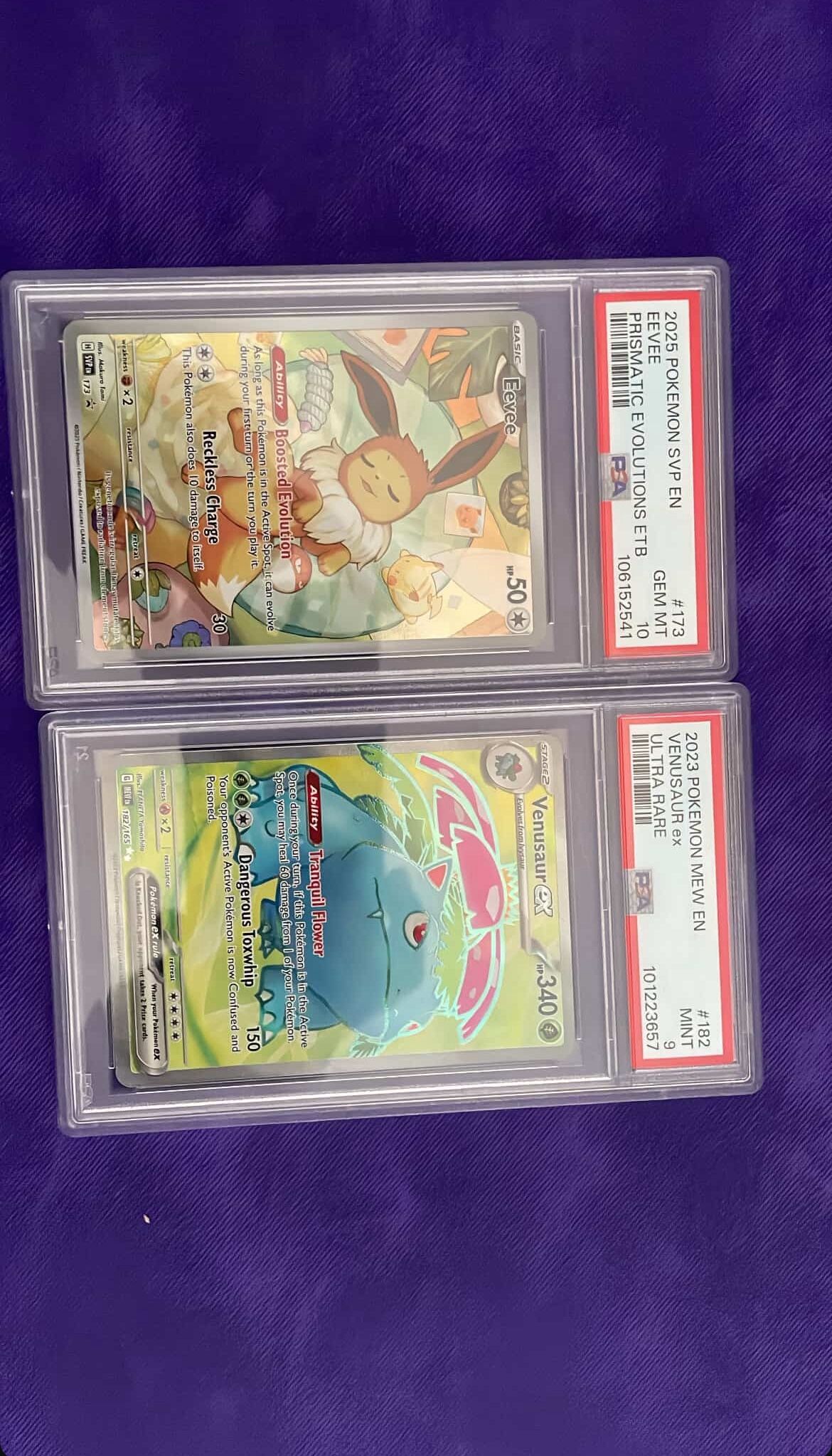 PSA 10 Eevee & PSA 9 Venasaur