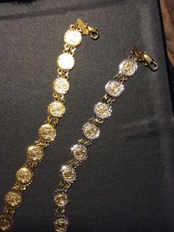 GOLD PLATED COIN BRACELETS