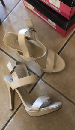 Beige high heel