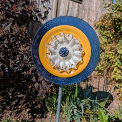 Glass Flower Yard Art