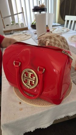 Tory burch red rubber purse 👛