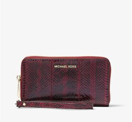 Michael Kors Mulberry Snakeskin Wallet Wristlet