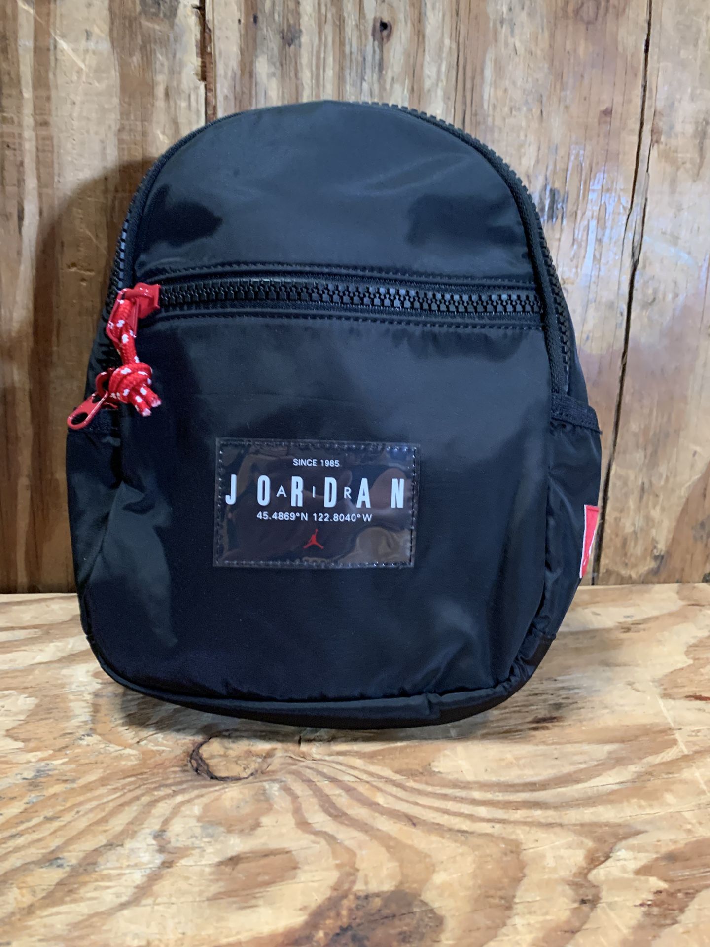 Air Jordan Nylon Black And Red Mini Backpack