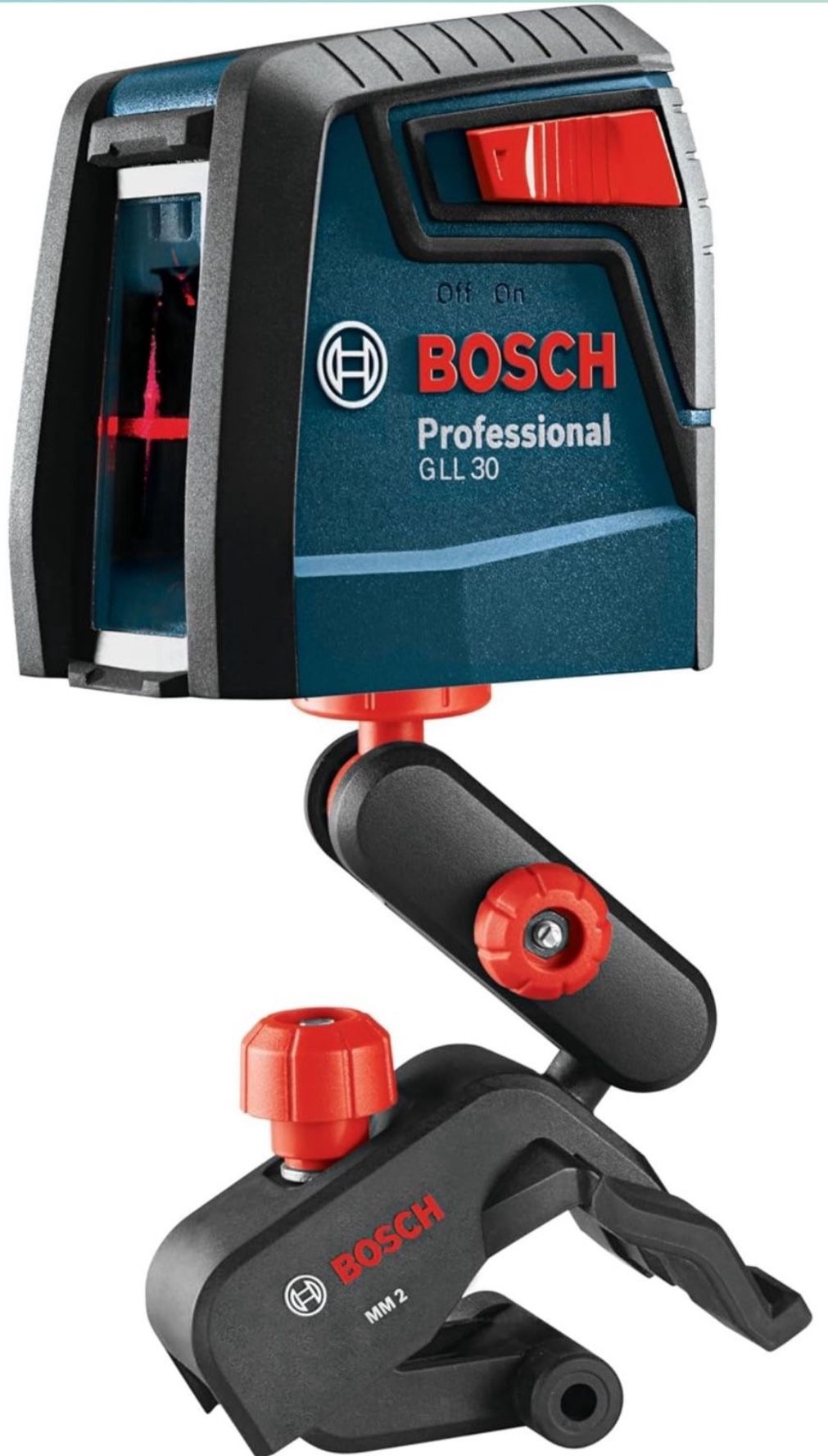 BOSCH GLL 30 30 FT Self-Leveling Cross-Line Laser, Includes Flexible Mounting Device