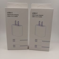  20w Fast Charge Adapter With Cable C To C