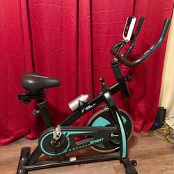 XtremePowerUS Exercise Bicycle, Aqua & Black