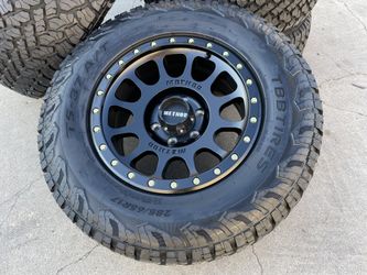 17x8.5 0mm METHOD MR305 wheels Tacoma 4Runner Tundra Silverado Sierra Tahoe Rims Tires 6x5.5