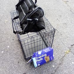Small Dog Cage +Carrier+Pads