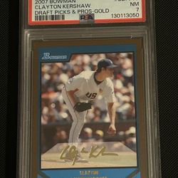 Clayton Kershaw Bowman Gold Rookie 