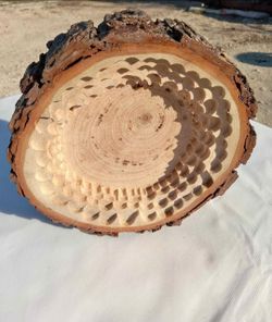 Handmade Hand-carved 4 Tier Solid Pecan Wood Goodie Dish Functional Artwork Home Decor Tray