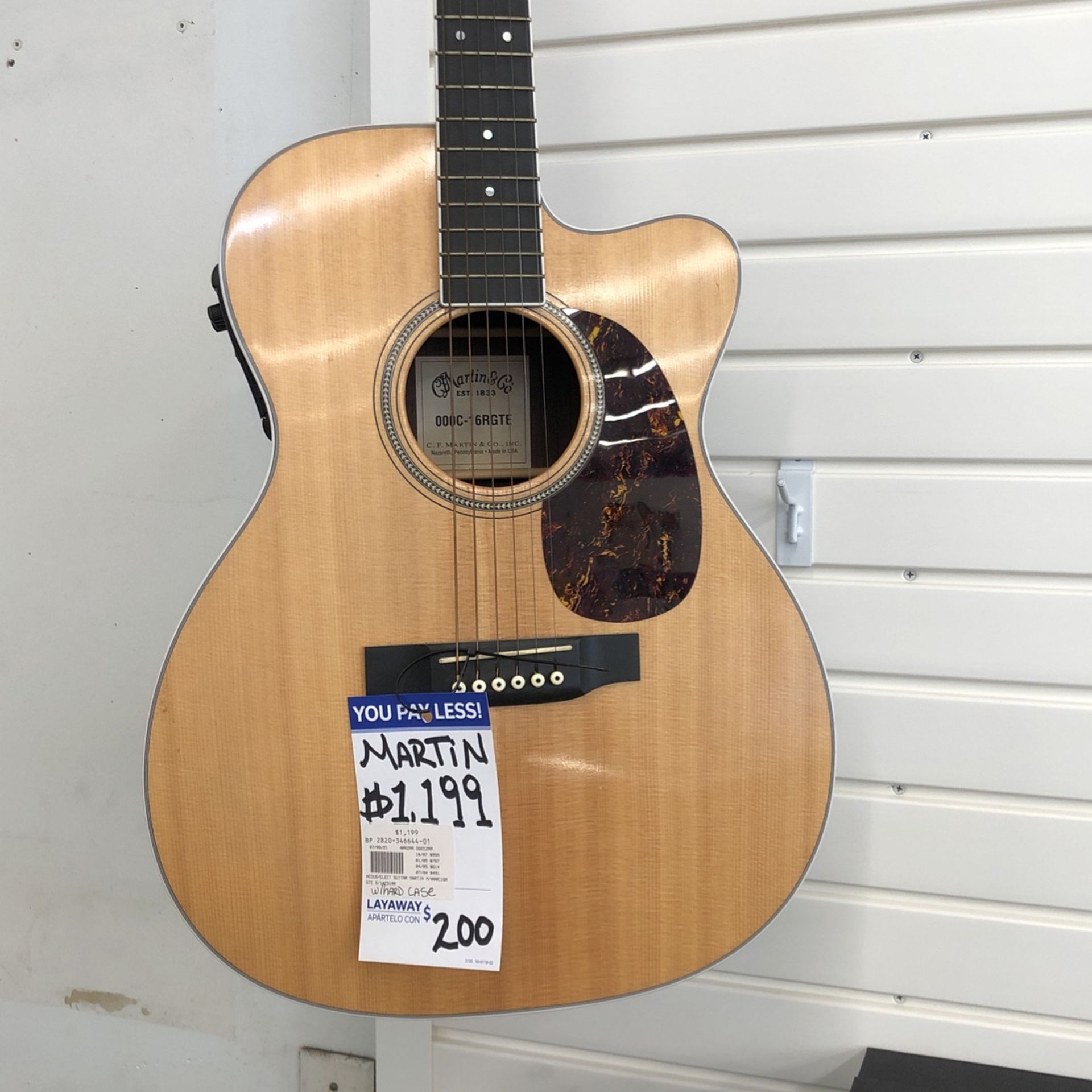 Martin Electric Acoustic Guitar 