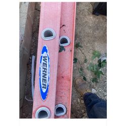 31’ Extended Fiber Glass Ladder By WERNER $275.00  / Weather Guard Ladder Rack $250.00 Or Both For $450.00