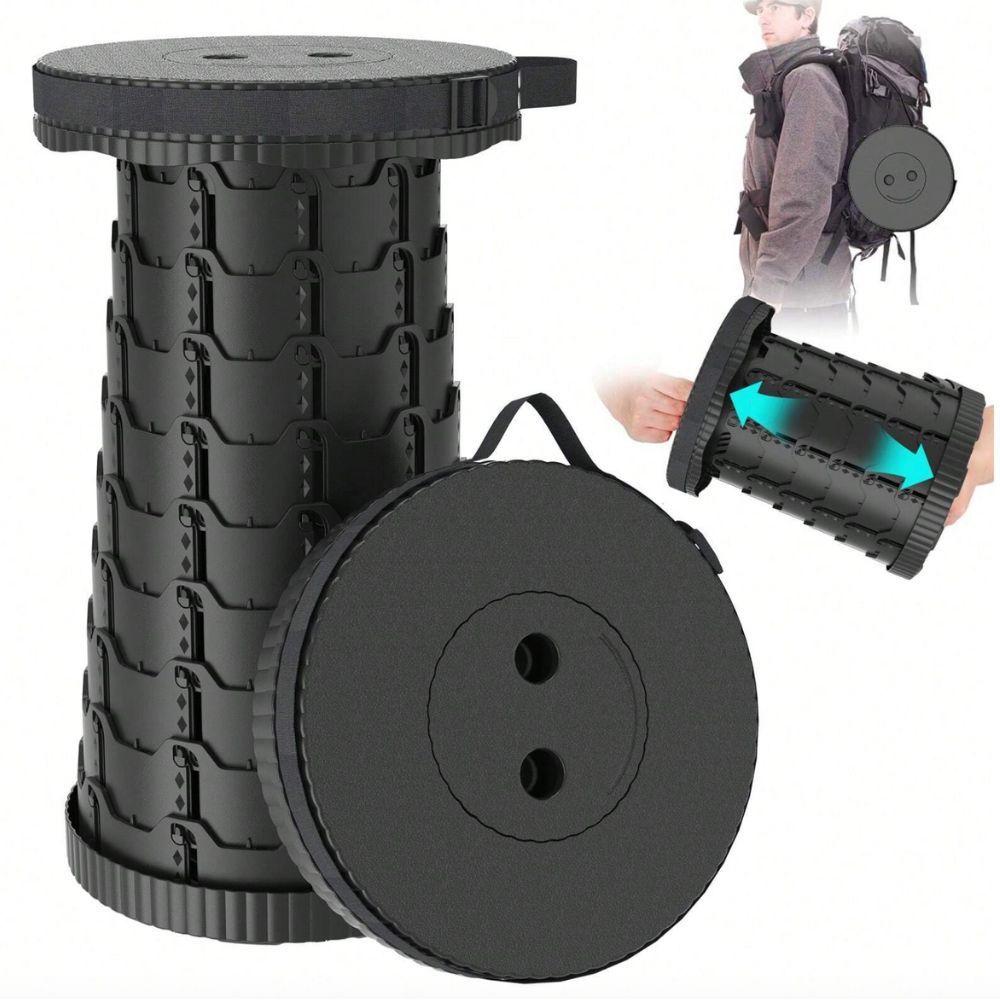 Upgraded Folding Stool Lightweight Yet More Sturdy with Load Capacity 400lbs Portable Collapsible Stool for Camping Fishing Hiking BBQ