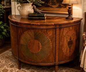 Federal Style Demilune Console Cabinet