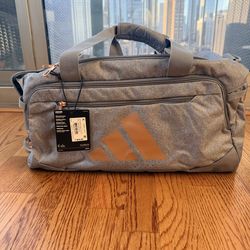 Adidas Defender 5 Small Duffel Bag – NWT – Grey/Rose Gold