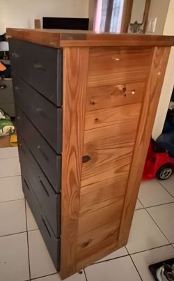 Vintage 5 draw dresser and side cabinets