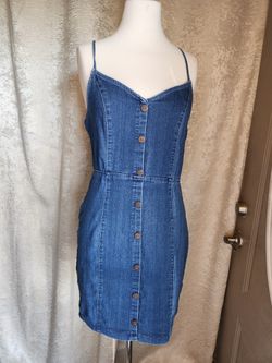 Medium Denim Button Up Dress