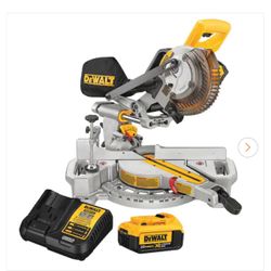 20v max cordless 7-1/4 in. sliding miter saw with (1) 20v battery 4.0ah