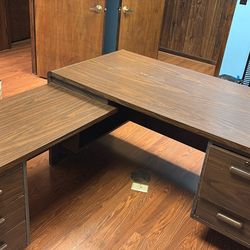 Executive Desk And Credenza