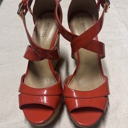 Michael Kors Cork Wedge Sandals Size 6.5