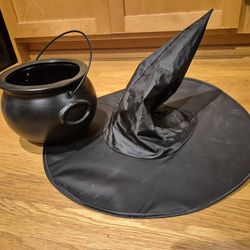 Witch Hat & Caldron Trick Or Treat Bucket