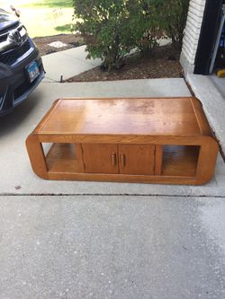 Solid wood coffee table