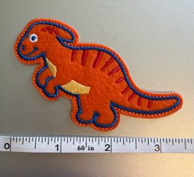 Orange/Red Dinosaur Iron On Patches $1.00 Each  Plant City porch pickup