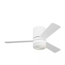 Generation Lighting Era 44 in. Modern Matte White Hugger Ceiling Fan