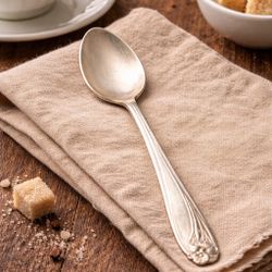 1847 Rogers Bros International Silver 1950s Daffodil Silverplate Teaspoon, 6”