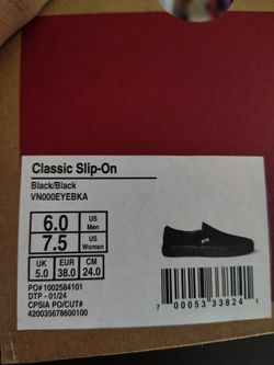 Black/Black Classic Slip-On Vans