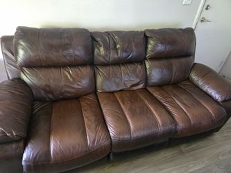 PICK UP ONLY electric reclining sofa with two side tables
