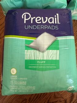 Prevail Incontinence Underpads, Unisex Disposable Underpads for Men & Women, Fluff Absorbent, 23" X 36", 150 Count  5 packs
