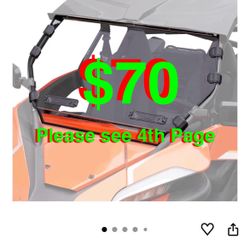 A & UTV PRO Front Windshield for 2022-2024 CFMOTO ZForce 950 H.O /950 H.O.E.X. /2020-2022 ZForce 950 Sport, Hard Coated Clear Tough Vented Polycarbona