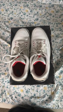 USED size 10 good condition  Air Jordan 3 Retro 'White Cement Reimagined'