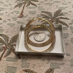 Gold Plated Hoop Earrings 