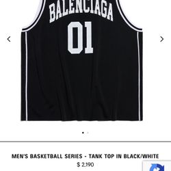 Balenciaga Men’s Basketball Jersey 