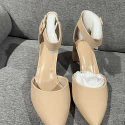 Mysoft Women's Pointed Toe Low Chunky Heels Closed Toe size 8