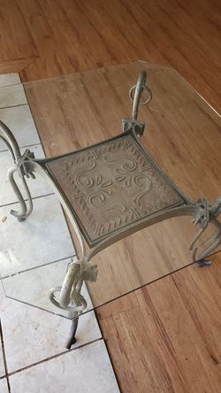 Glass night stand, glass on top