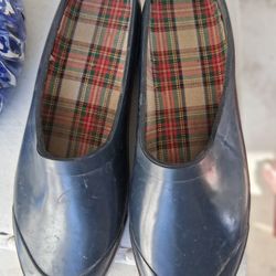 Landsend Navy Blue Rubber Shoes Sz 9