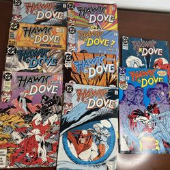 Lot Of 10 DC Comics Hawk And Dove