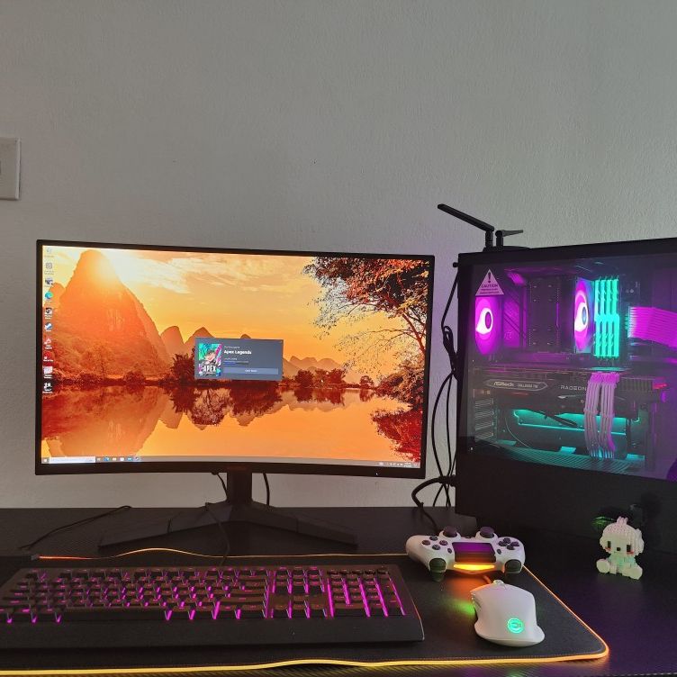 Gaming Setup For Sale Ryzen 7 5800x, Rx 6750xt, 1440p 27" Monitor, Keyboard, Mouse