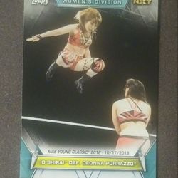 2019 Topps WWE Io Shirai Defeats Deonna Purrazzo NXT #86 Women's Division Mae Young Classic Card Wrestle World Wrestling Collectible Pro Professional